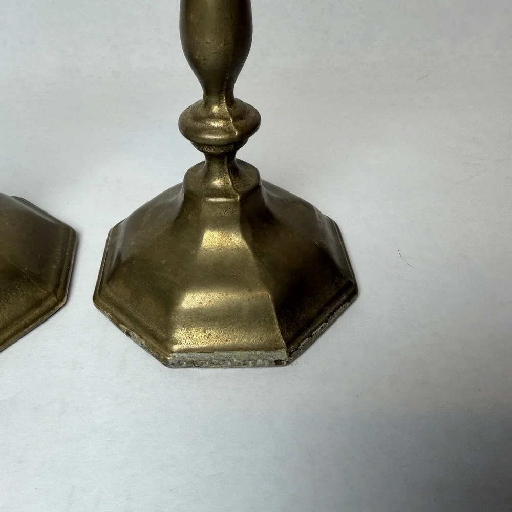 Vintage Brass Candlestick Holders 6.25